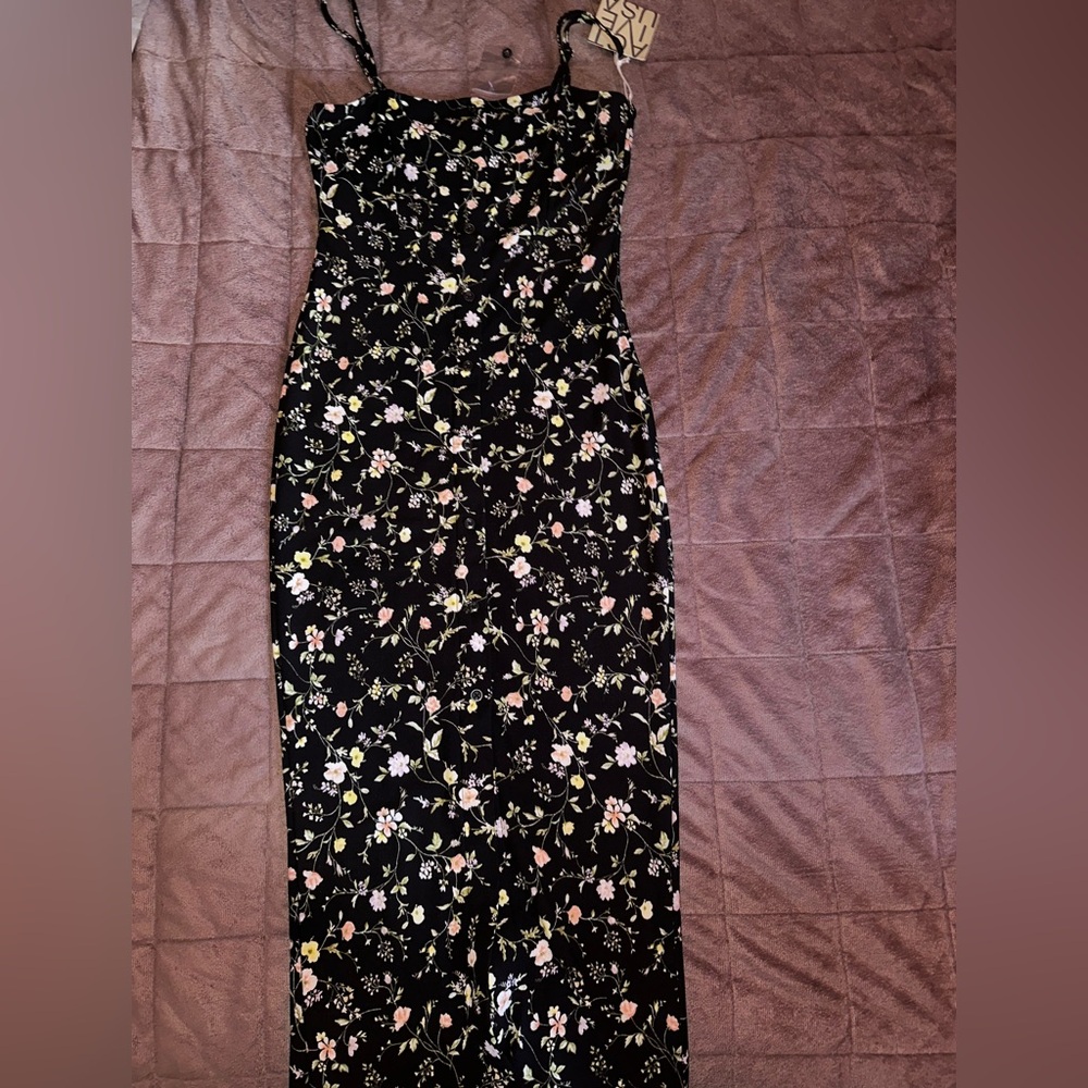 New Black floral dress!